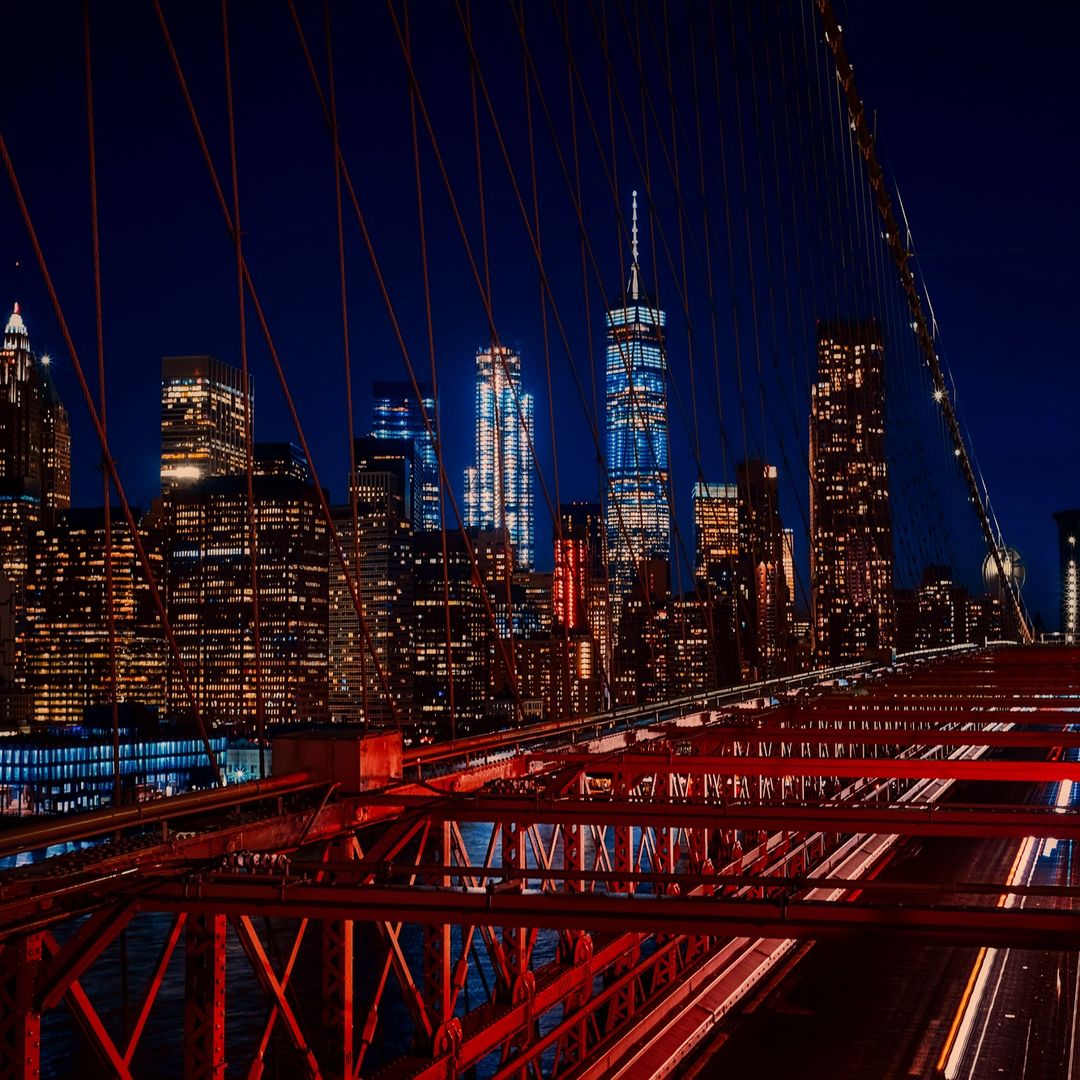 New York City skyline at night