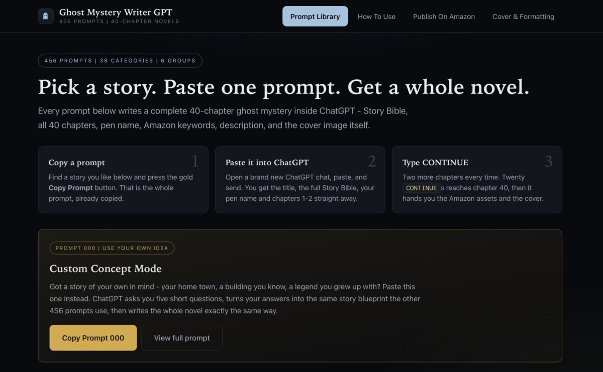 The prompt library — search by place, job, decade or mood